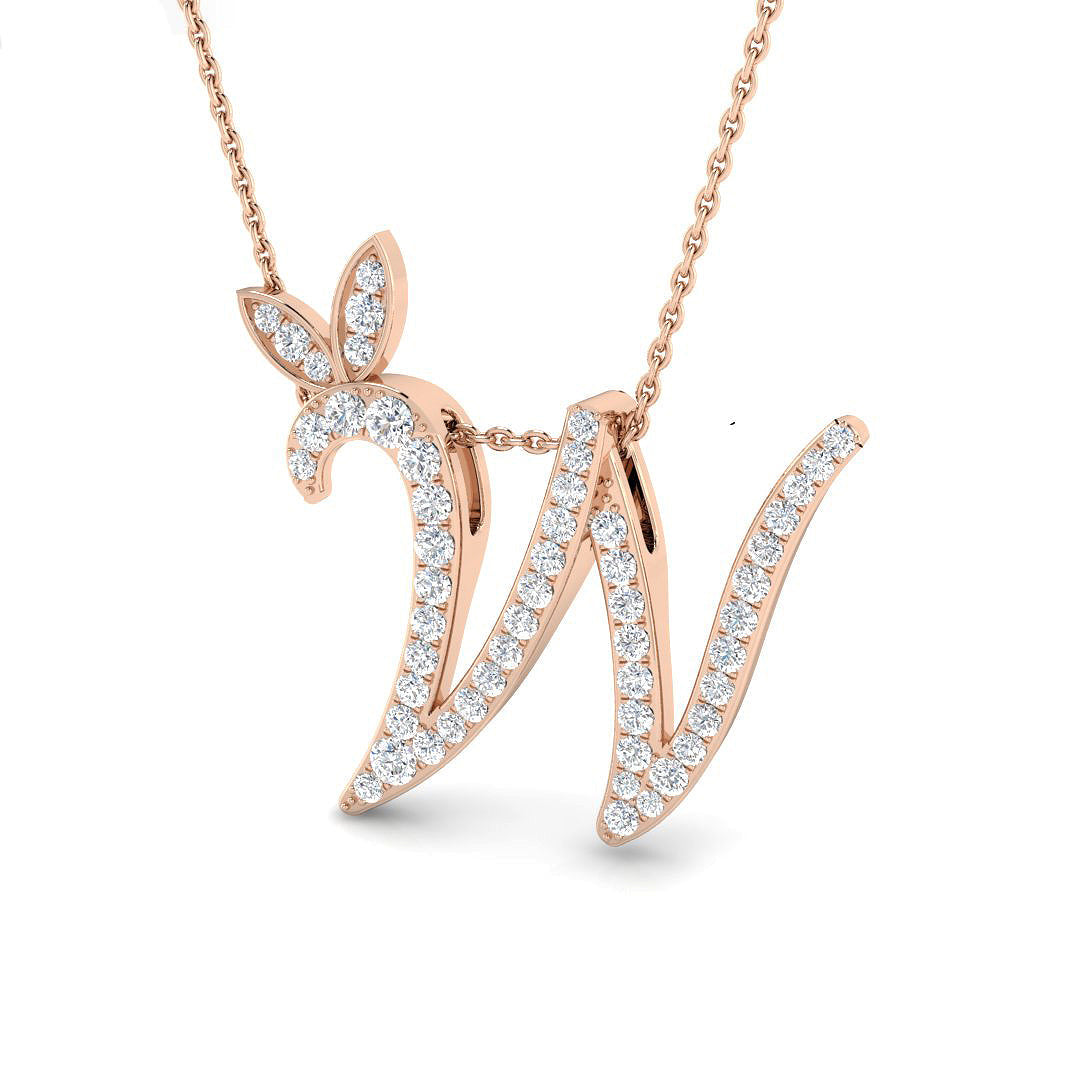 Initials Diamond Ring 0.44ct – SP5005-W – 18k Rose Gold