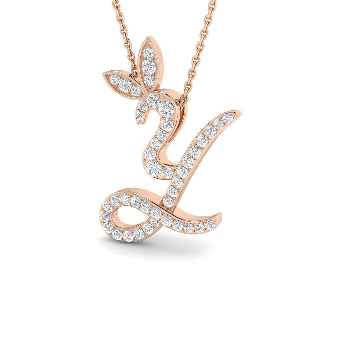 Initials Diamond Ring 0.31ct – SP5005-Y – 18k Rose Gold