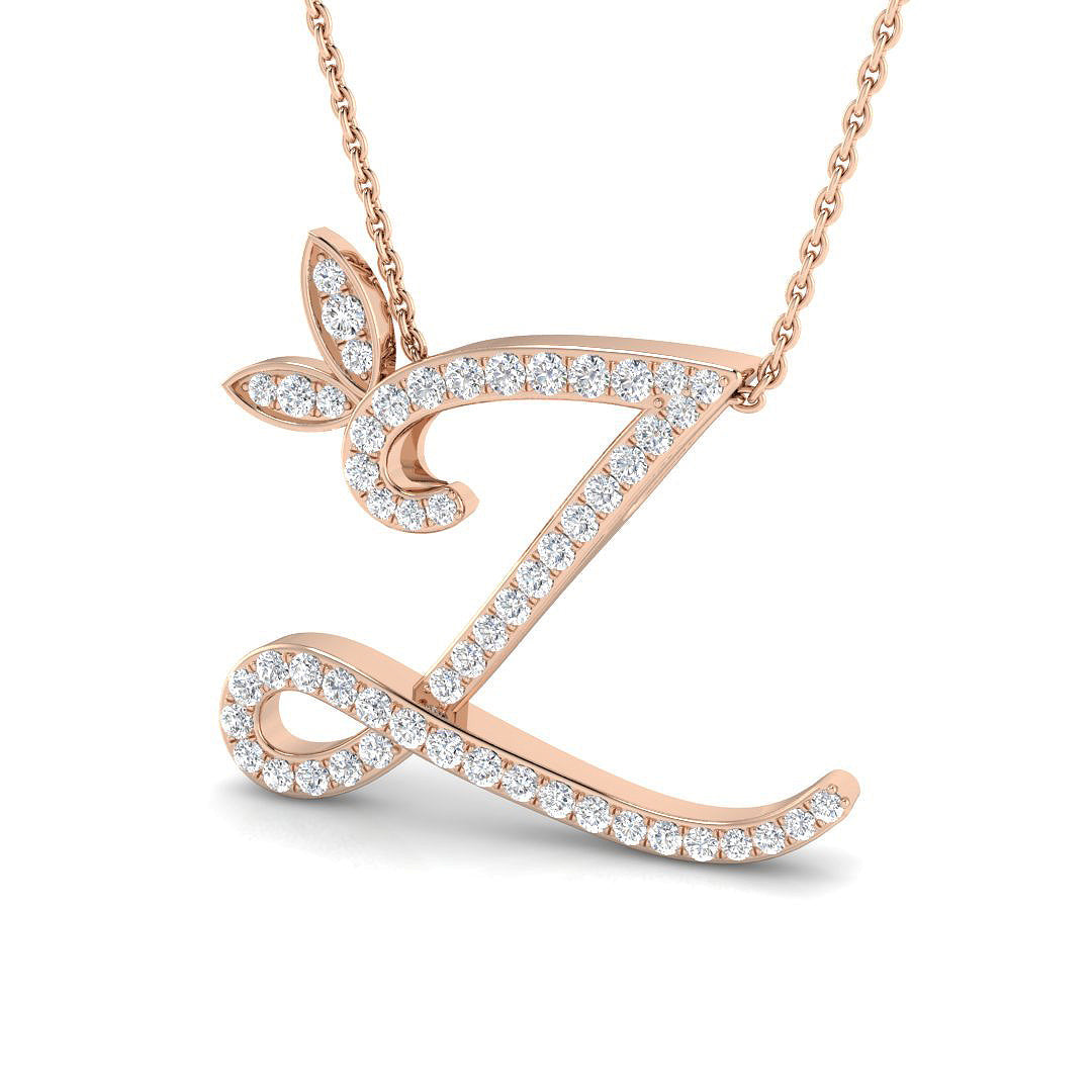 Initials Diamond Ring 0.38ct – SP5005-Z – 18k Rose Gold