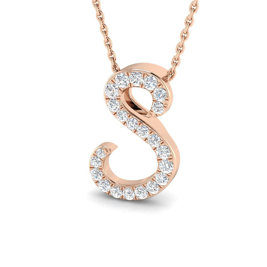 Initials Diamond Ring 0.27ct – SP5034-S – 18k Rose Gold