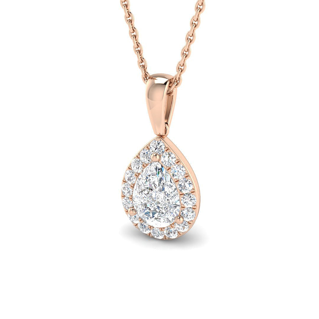 Halo Lab-Grown Diamond Ring 0.89ct – SP5162 – 18k Rose Gold