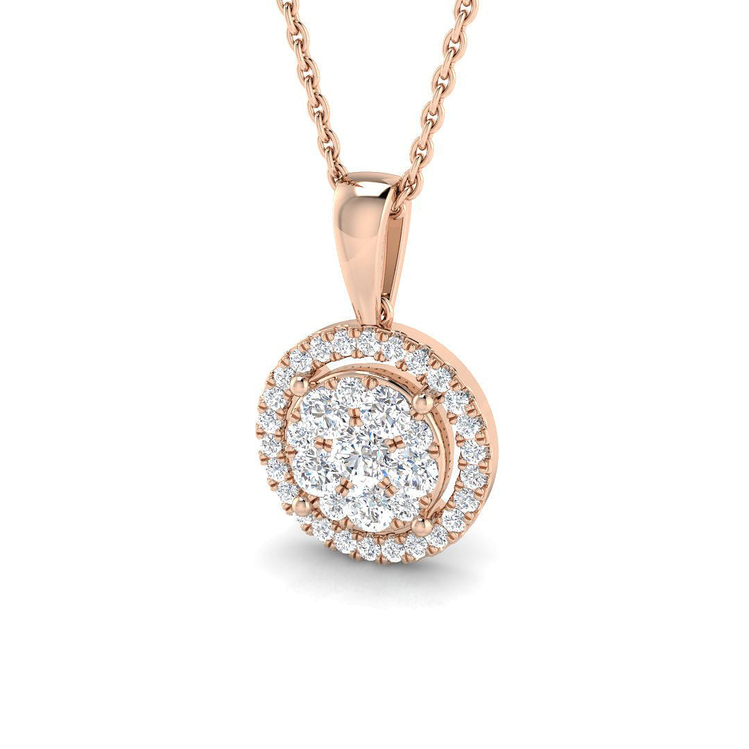 Cluster Diamond Ring 0.45ct – SP5262 – 18k Rose Gold