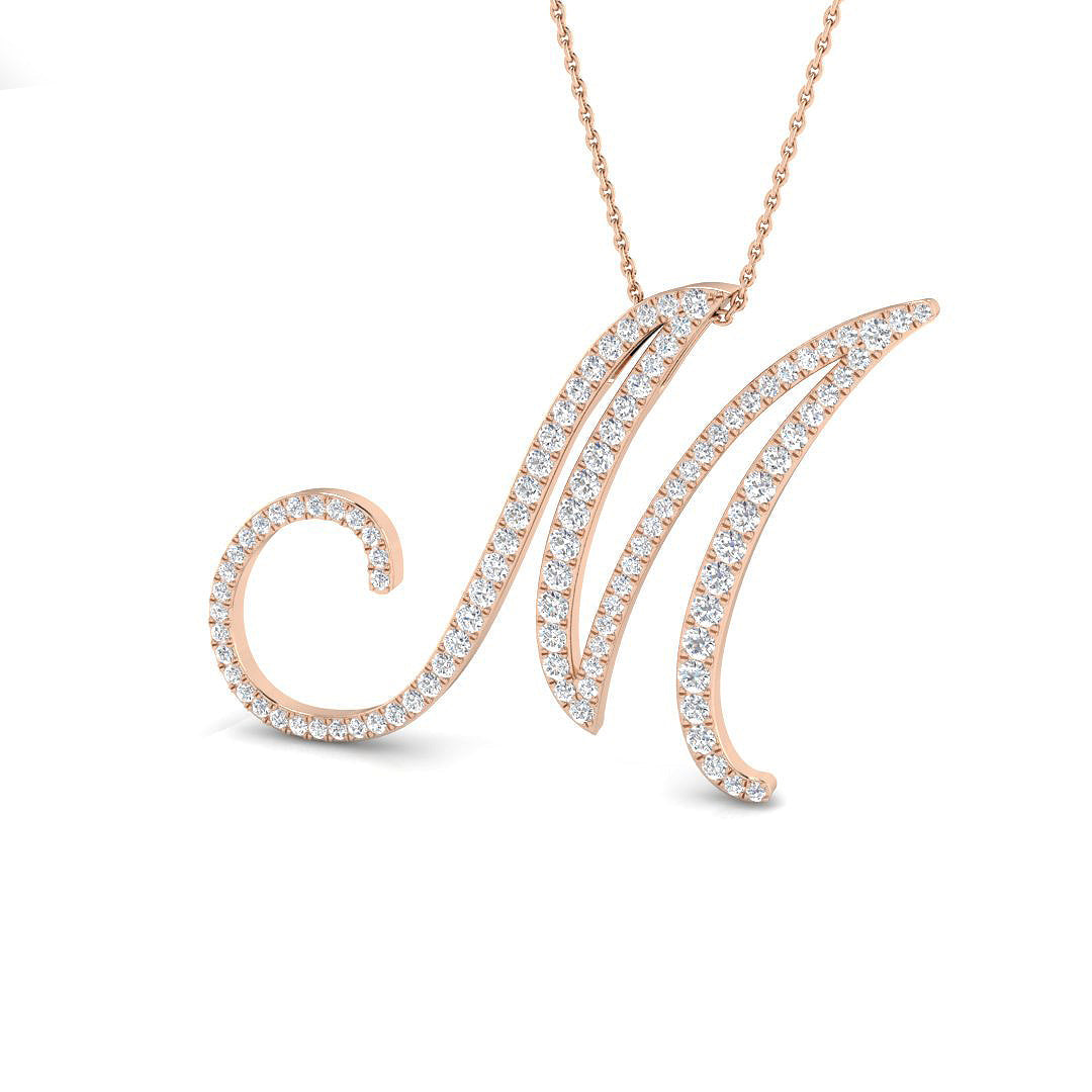 Initials Diamond Ring 0.59ct–1.45ct – SP4945-M – 18k Rose Gold