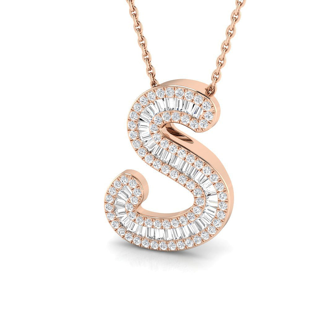 Initials Diamond Ring 0.46ct – SP5381-S – 18k Rose Gold