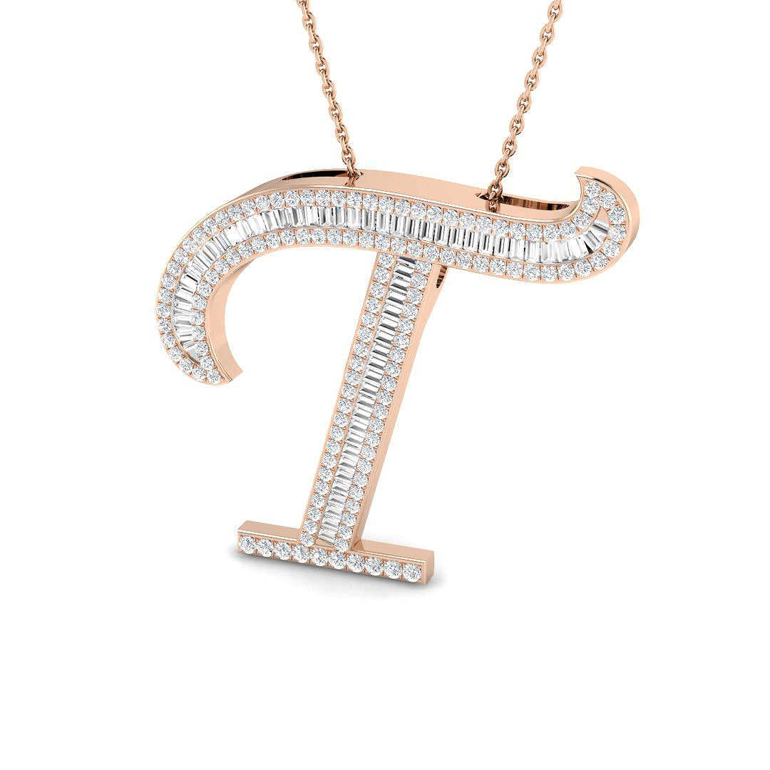 Initials Diamond Ring 0.48ct–1.01ct – SP5002-T – 18k Rose Gold