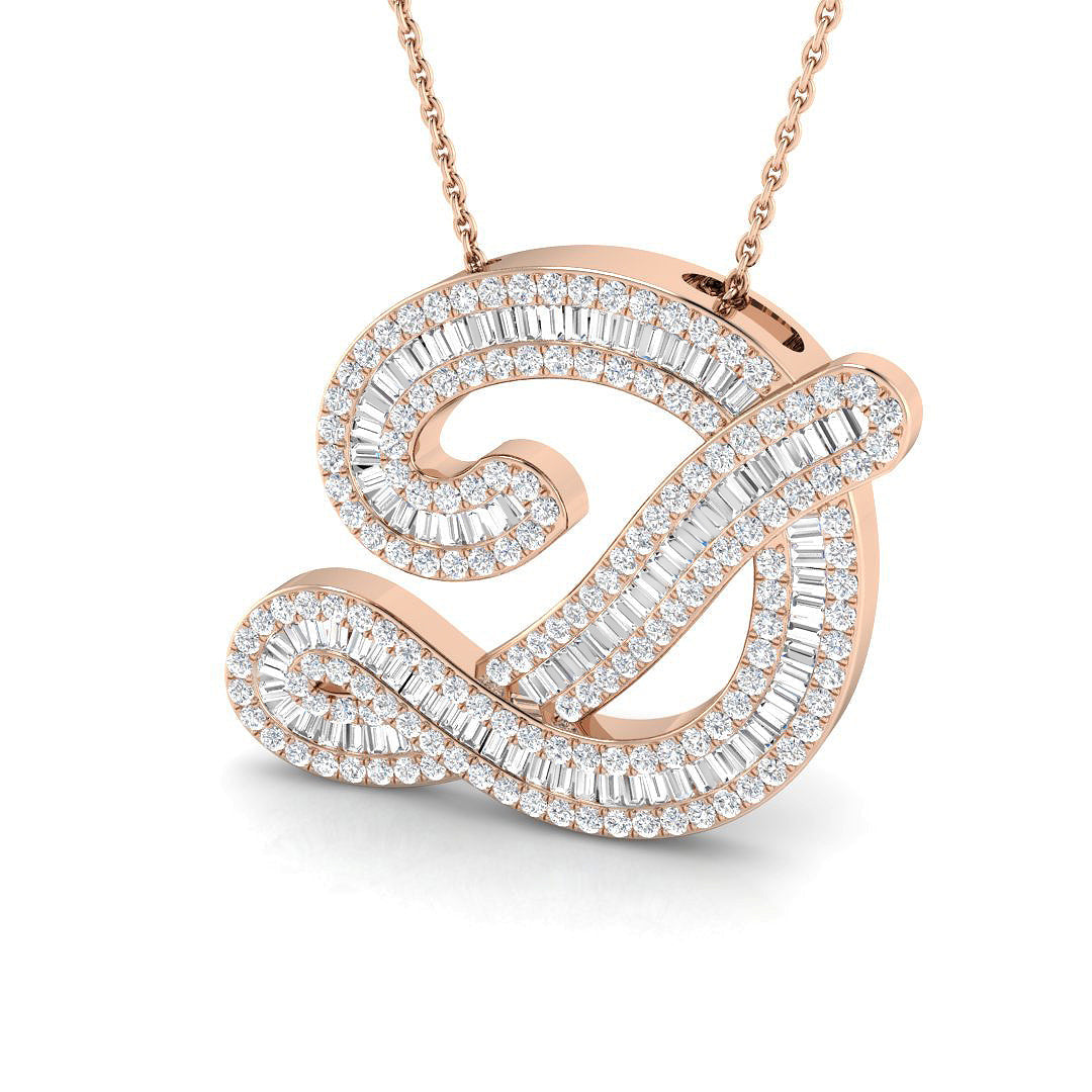 Initials Diamond Ring 0.65ct–1.56ct – SP4956 – 18k Rose Gold