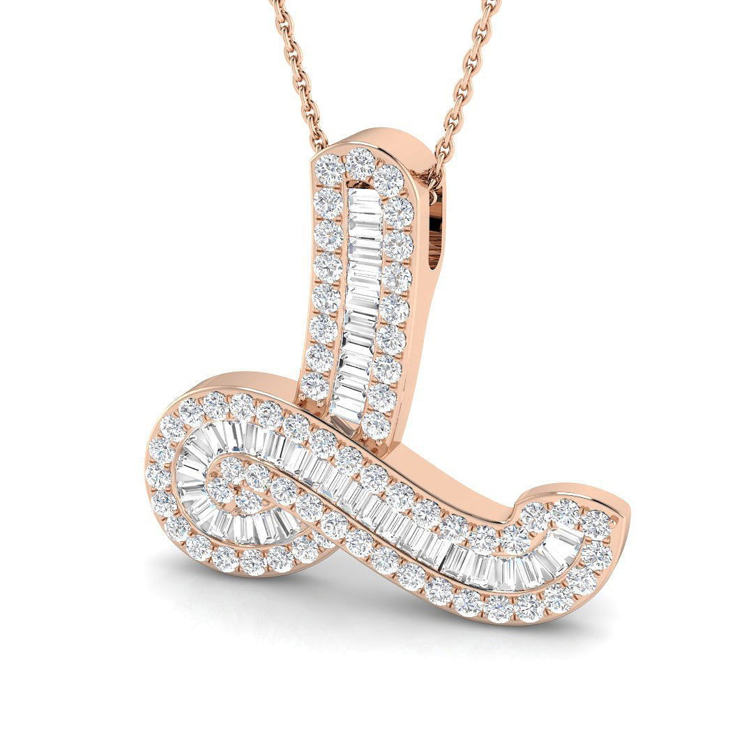 Initials Diamond Ring 0.45ct–1.41ct – SP5002-L – 18k Rose Gold