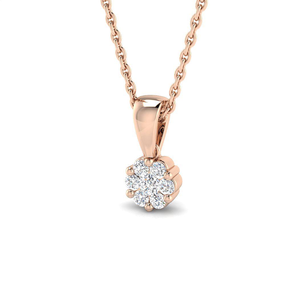 Cluster Diamond Ring 0.12ct – SP5492 – 18k Rose Gold