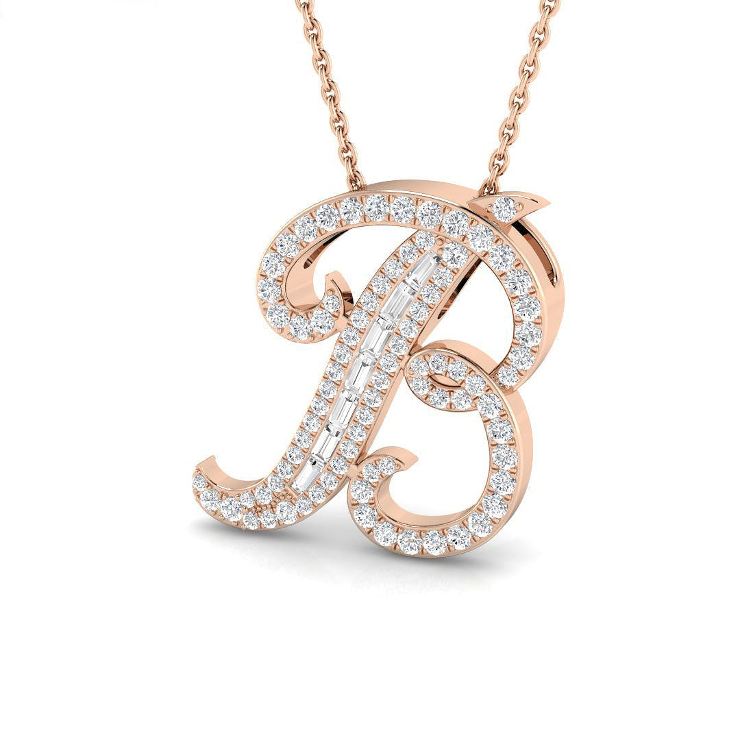 Initials Diamond Ring 0.43ct – SP5504-B – 18k Rose Gold
