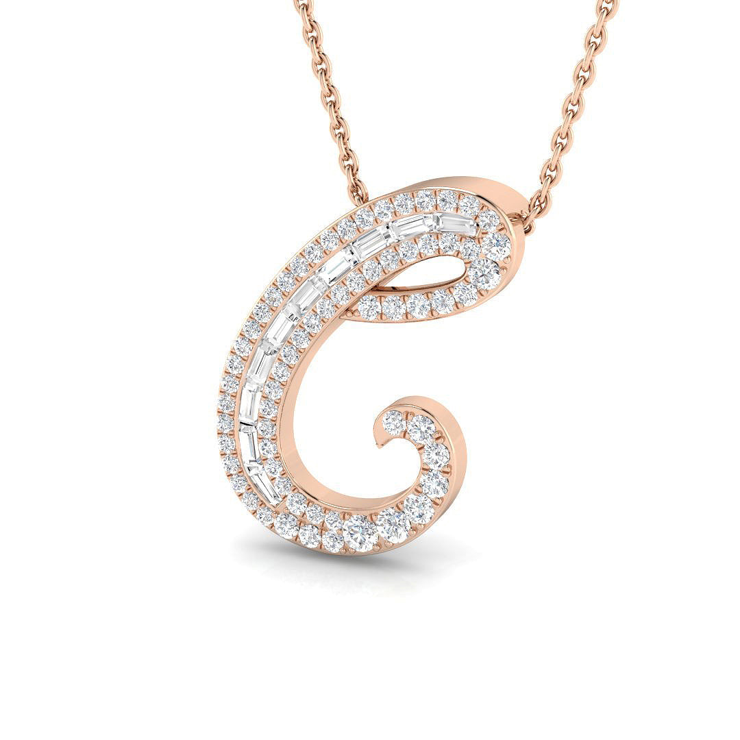 Initials Diamond Ring 0.36ct – SP5504-C – 18k Rose Gold