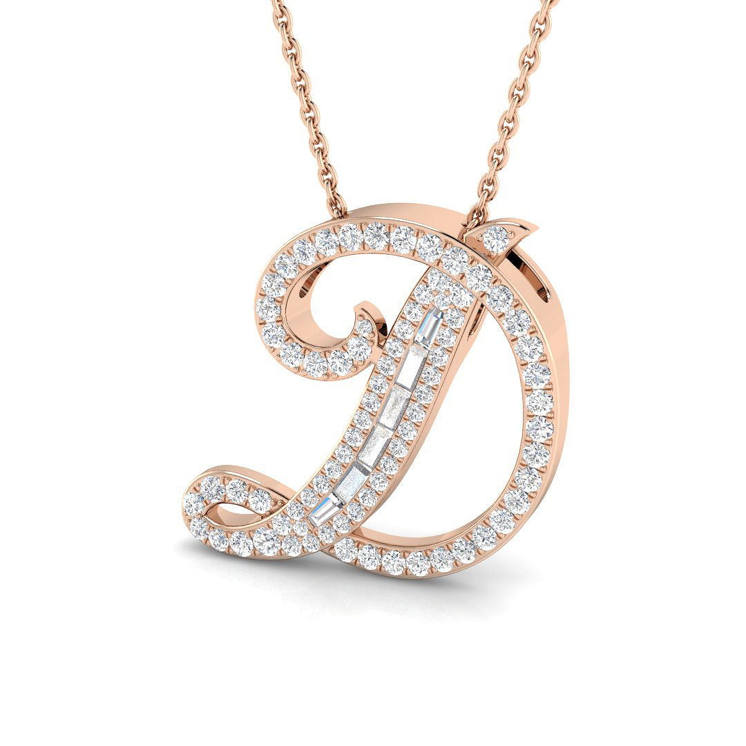 Initials Diamond Ring 0.47ct – SP5504-D – 18k Rose Gold
