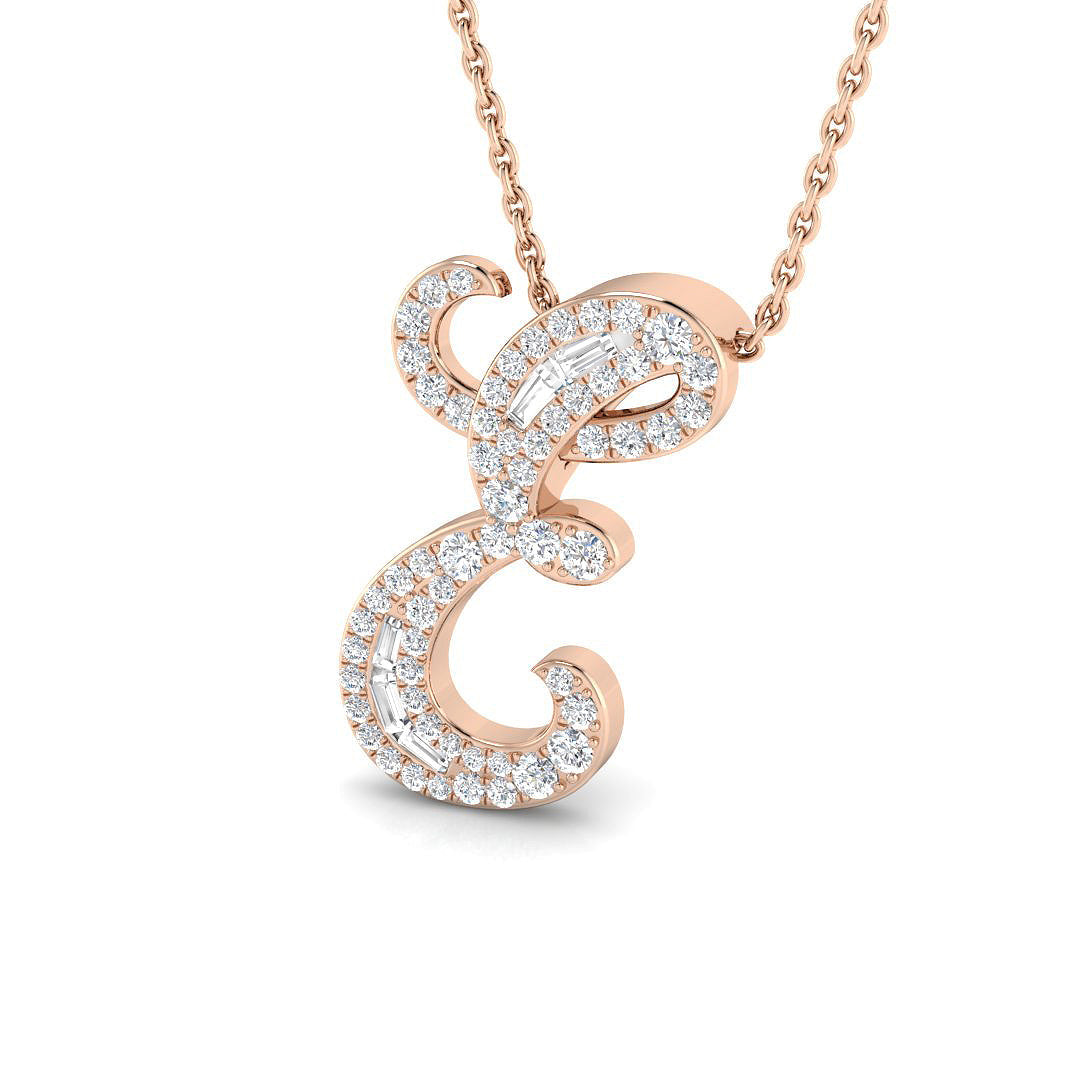 Initials Diamond Ring 0.32ct – SP5504-E – 18k Rose Gold