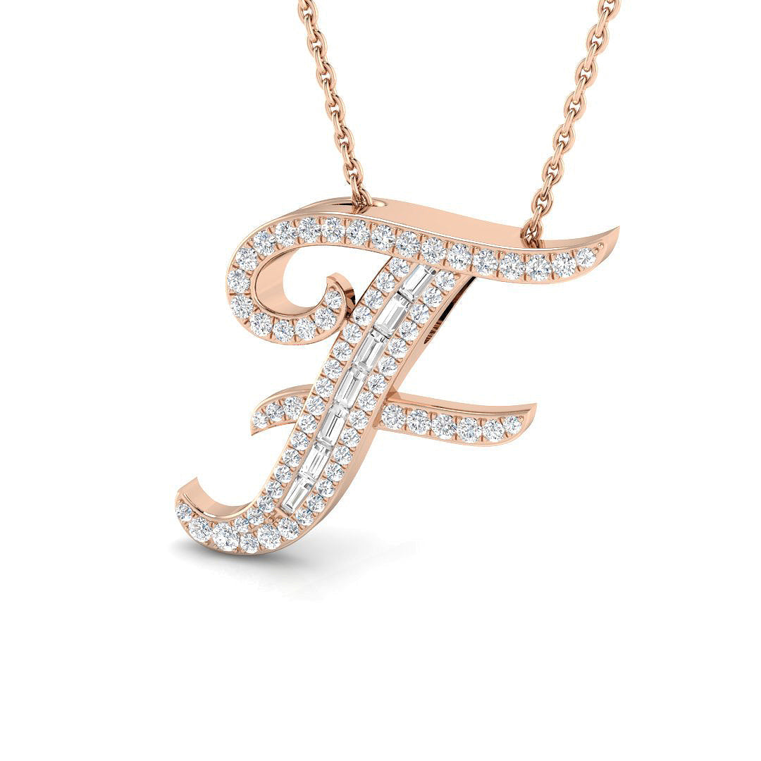 Initials Diamond Ring 0.32ct – SP5504-F – 18k Rose Gold