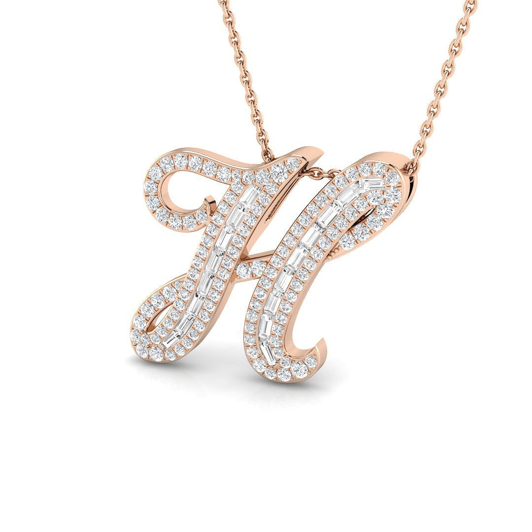 Initials Diamond Ring 0.57ct – SP5504-H – 18k Rose Gold