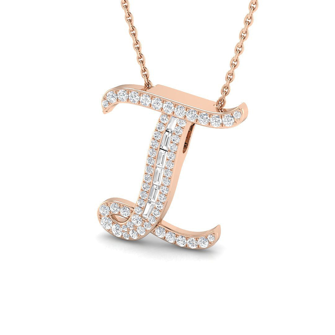 Initials Diamond Ring 0.34ct – SP5504-I – 18k Rose Gold