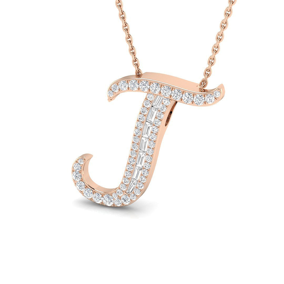 Initials Diamond Ring 0.33ct – SP5504-J – 18k Rose Gold