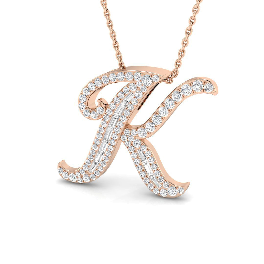 Initials Diamond Ring 0.46ct – SP5504-K – 18k Rose Gold