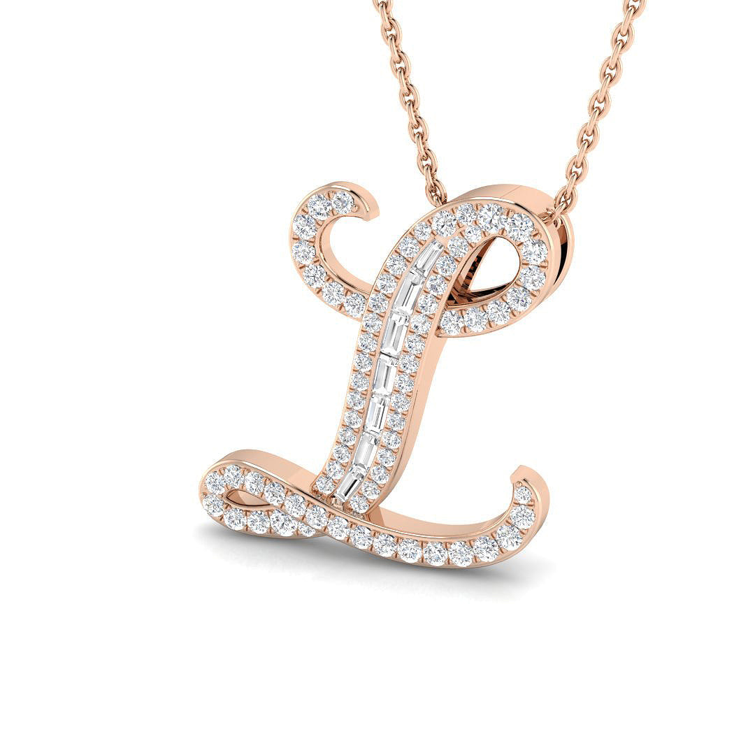 Initials Diamond Ring 0.4ct – SP5504-L – 18k Rose Gold