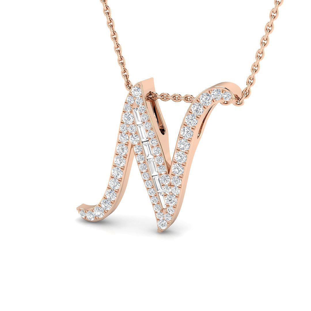 Initials Diamond Ring 0.38ct – SP5504-N – 18k Rose Gold
