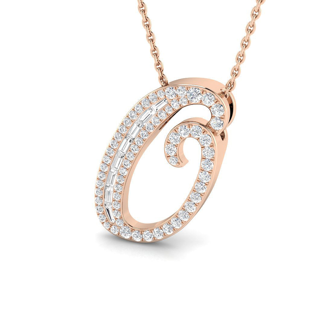 Initials Diamond Ring 0.37ct – SP5504-O – 18k Rose Gold
