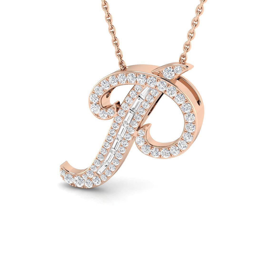 Initials Diamond Ring 0.36ct – SP5504-P – 18k Rose Gold