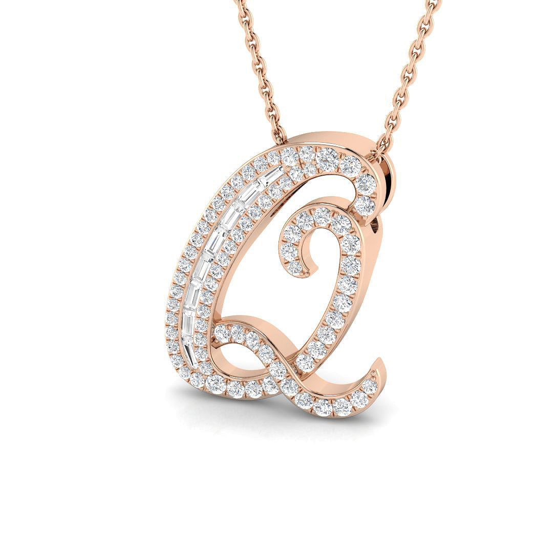 Initials Diamond Ring 0.45ct – SP5504-Q – 18k Rose Gold