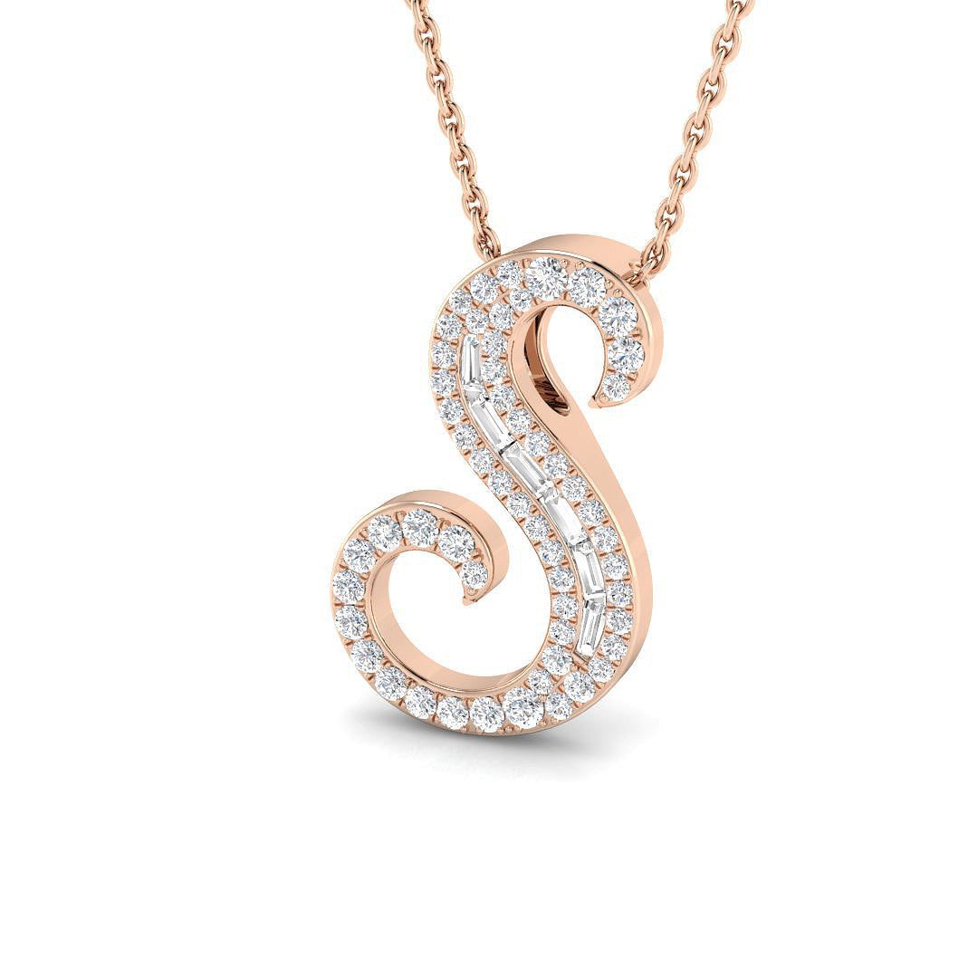 Initials Diamond Ring 0.32ct–0.33ct – SP5504-S – 18k Rose Gold
