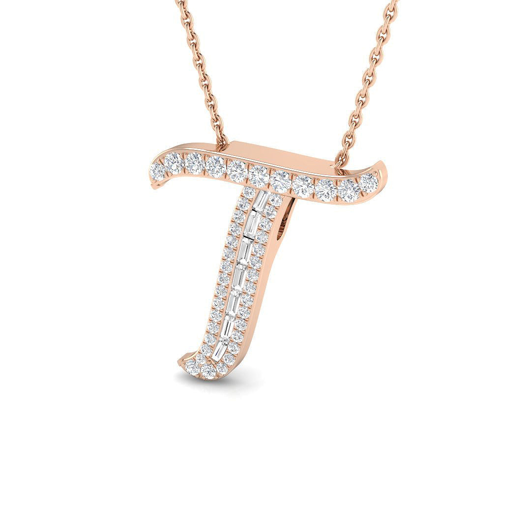 Initials Diamond Ring 0.29ct – SP5504-T – 18k Rose Gold