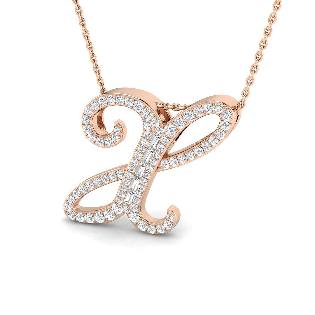 Initials Diamond Ring 0.49ct – SP5504-X – 18k Rose Gold