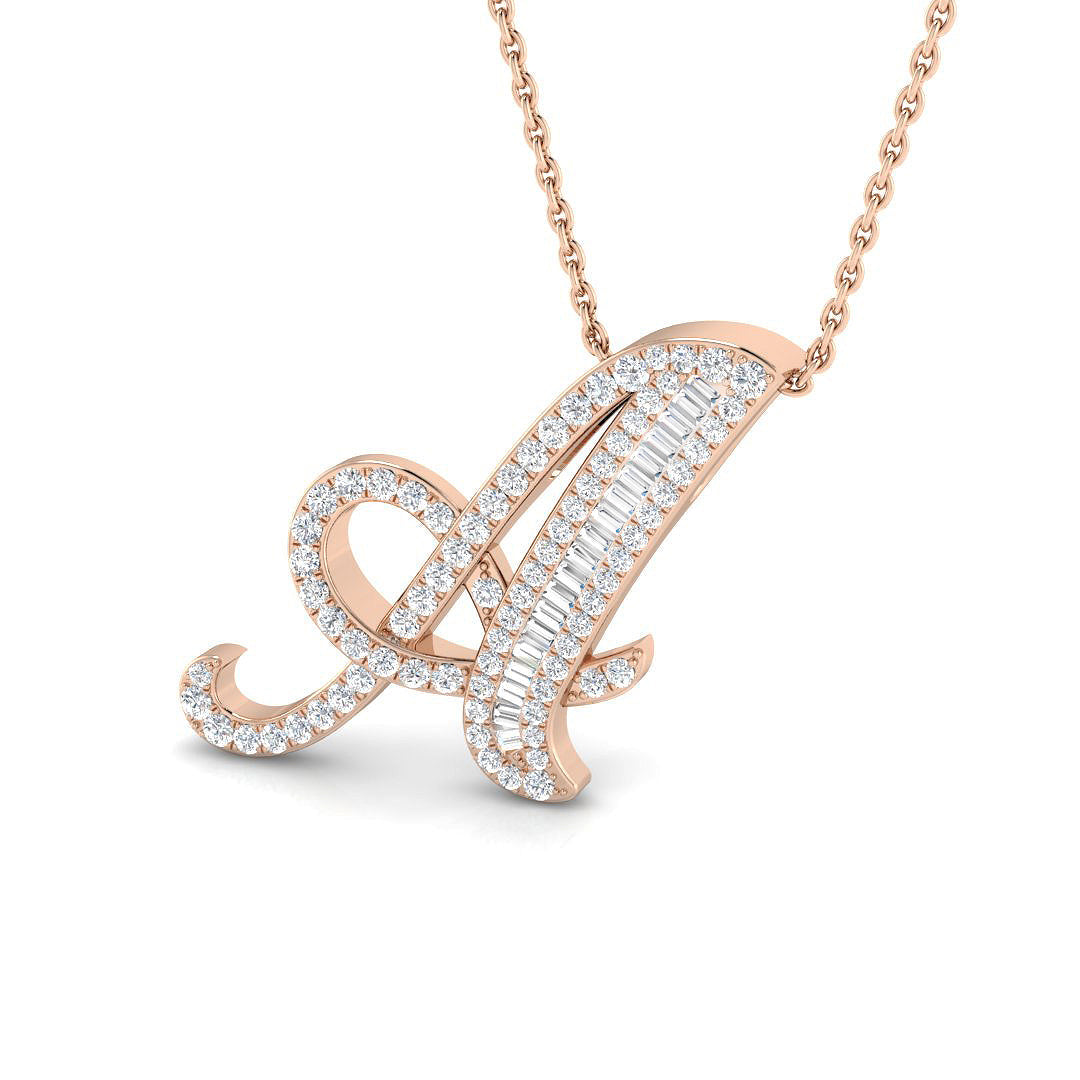 Initials Diamond Ring 0.4ct – SP5543-A – 18k Rose Gold