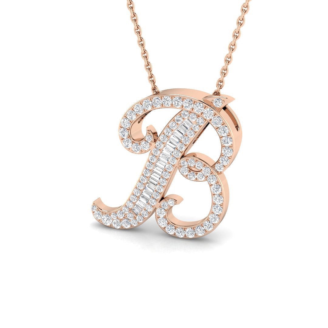 Initials Diamond Ring 0.5ct – SP5543-B – 18k Rose Gold