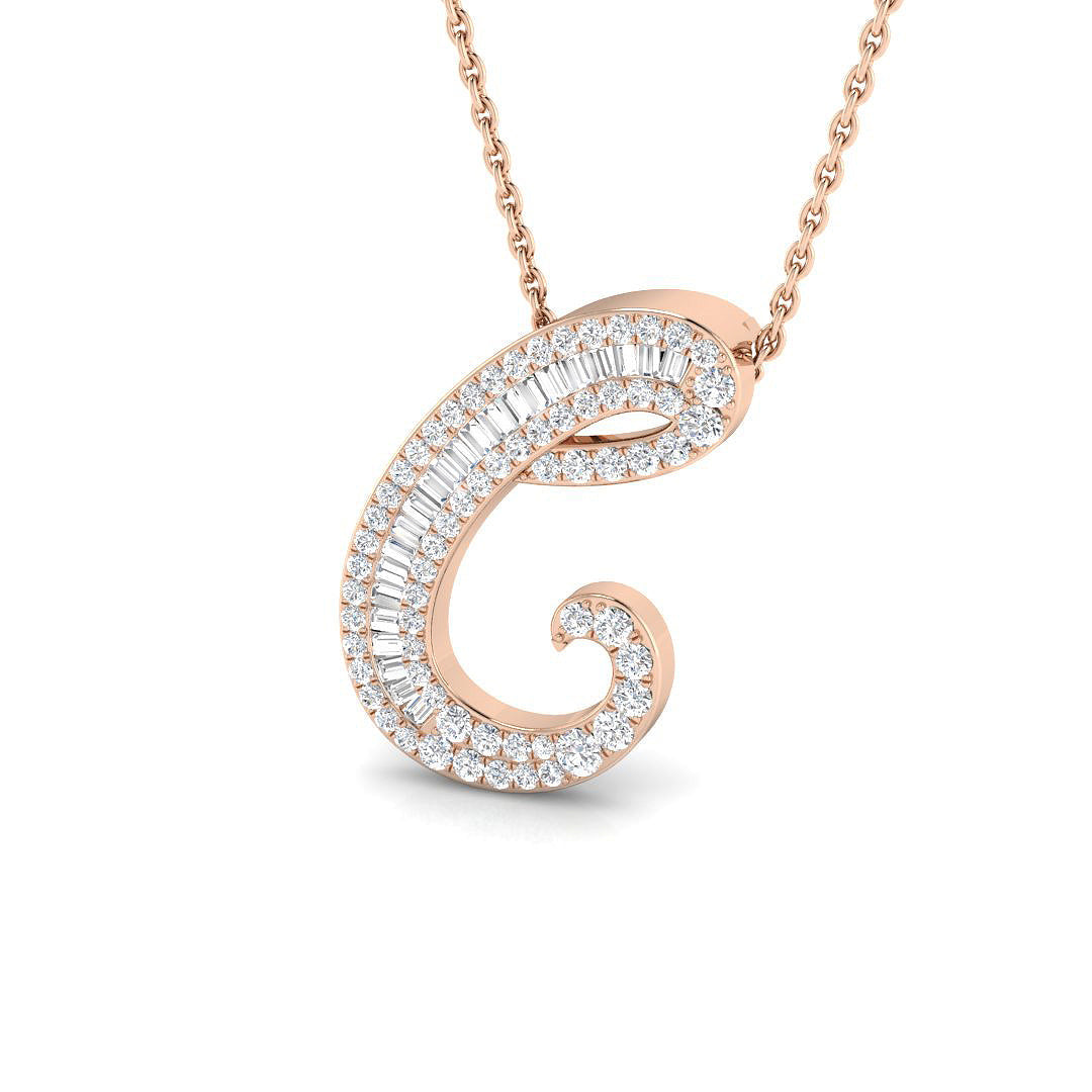 Initials Diamond Ring 0.37ct – SP5543-C – 18k Rose Gold