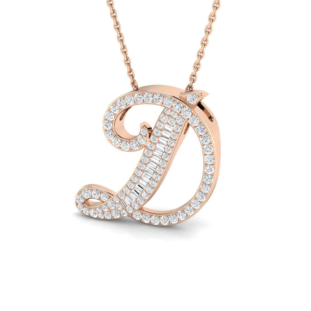 Initials Diamond Ring 0.47ct – SP5543-D – 18k Rose Gold