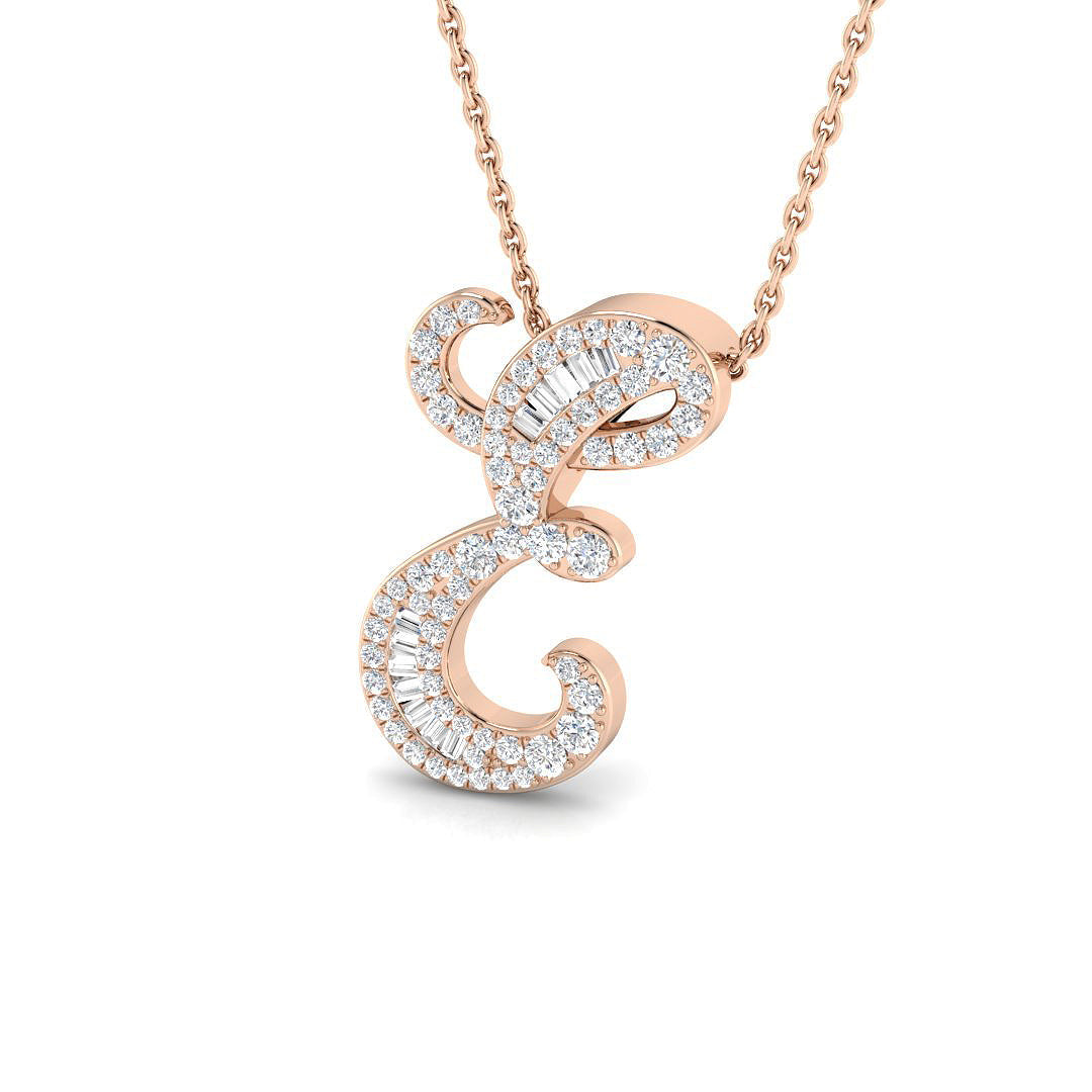 Initials Diamond Ring 0.34ct – SP5543-E – 18k Rose Gold