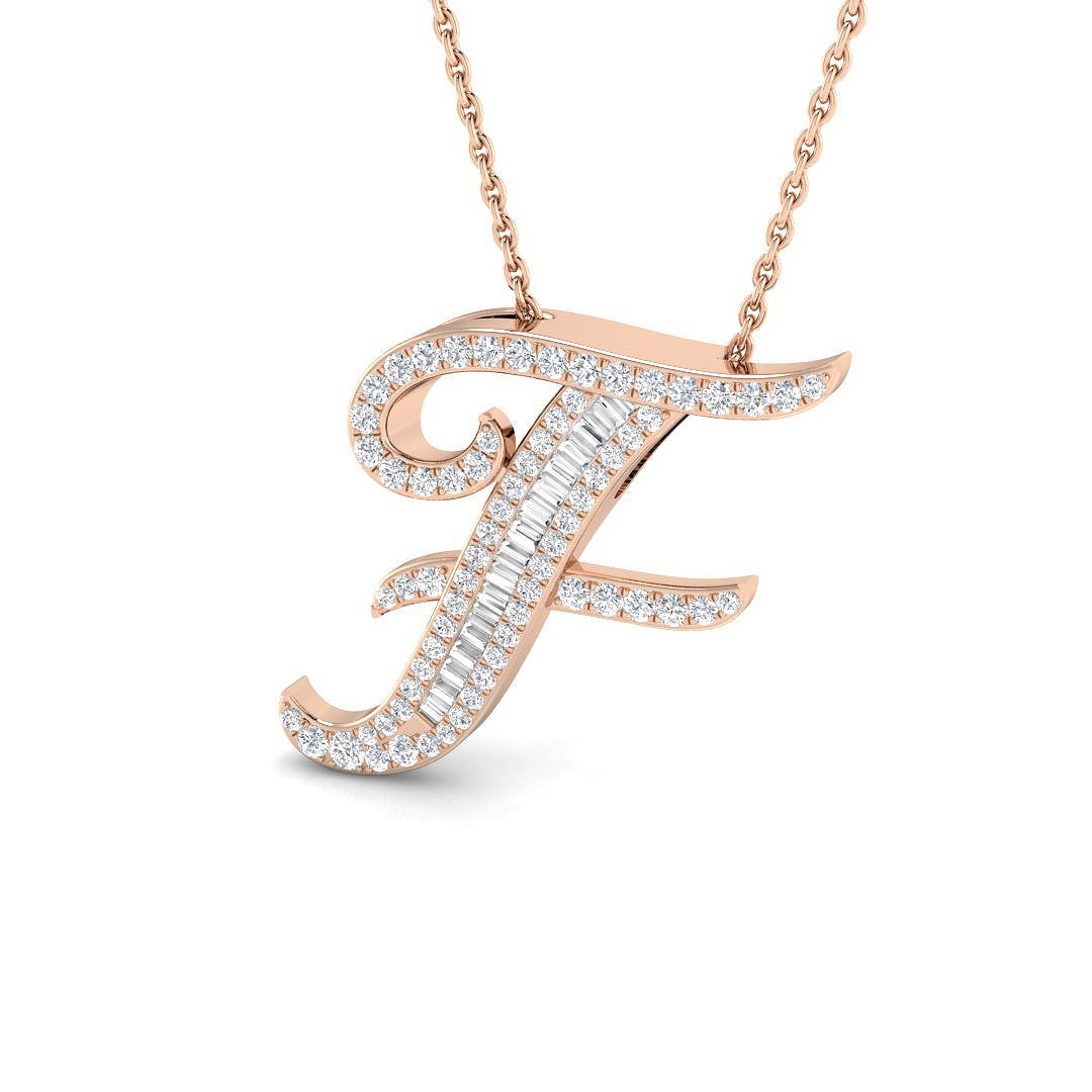 Initials Diamond Ring 0.37ct – SP5543-F – 18k Rose Gold