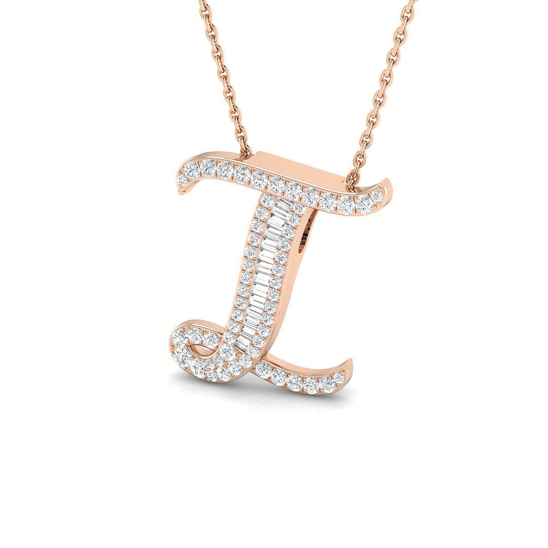 Initials Diamond Ring 0.34ct – SP5543-I – 18k Rose Gold