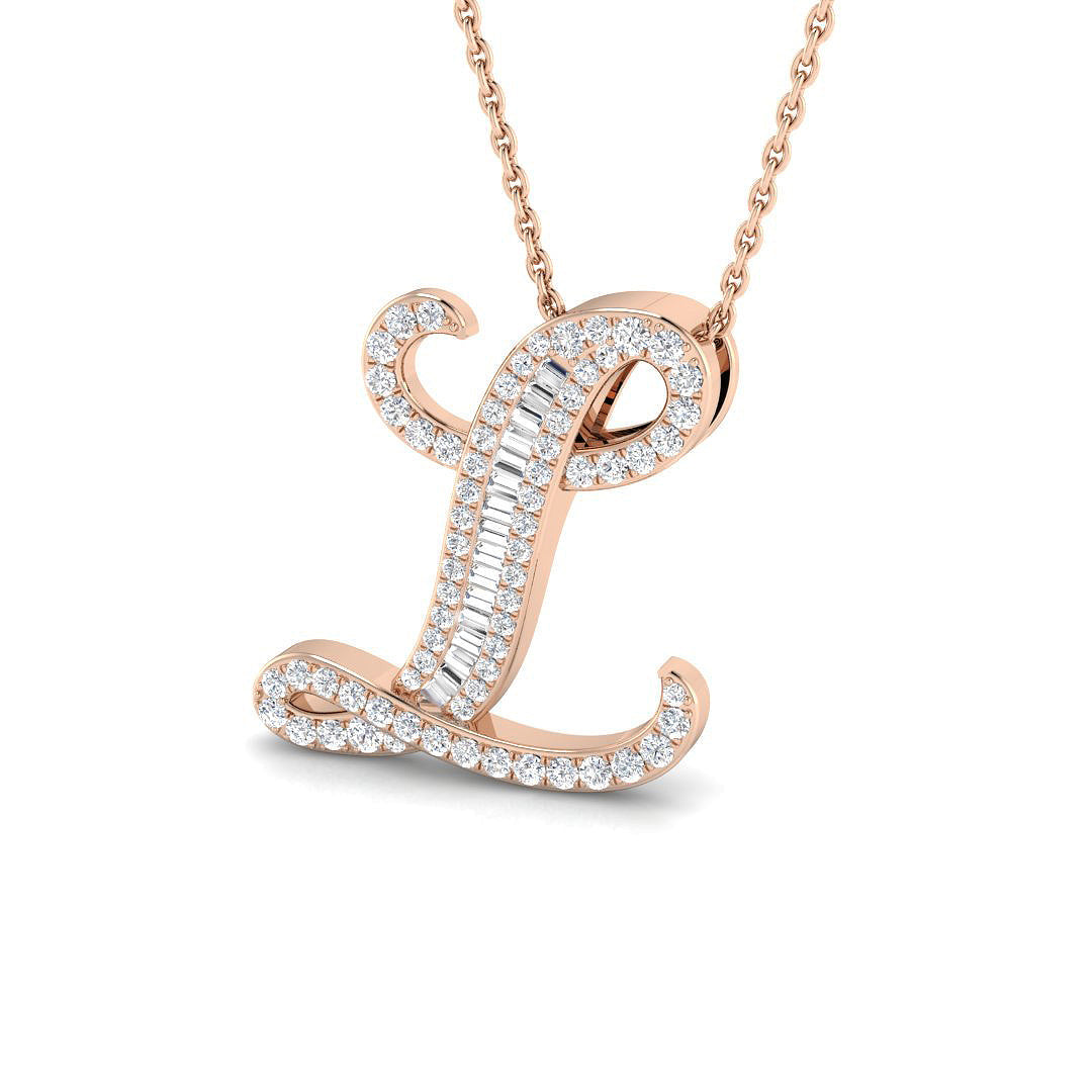 Initials Diamond Ring 0.37ct – SP5543-L – 18k Rose Gold