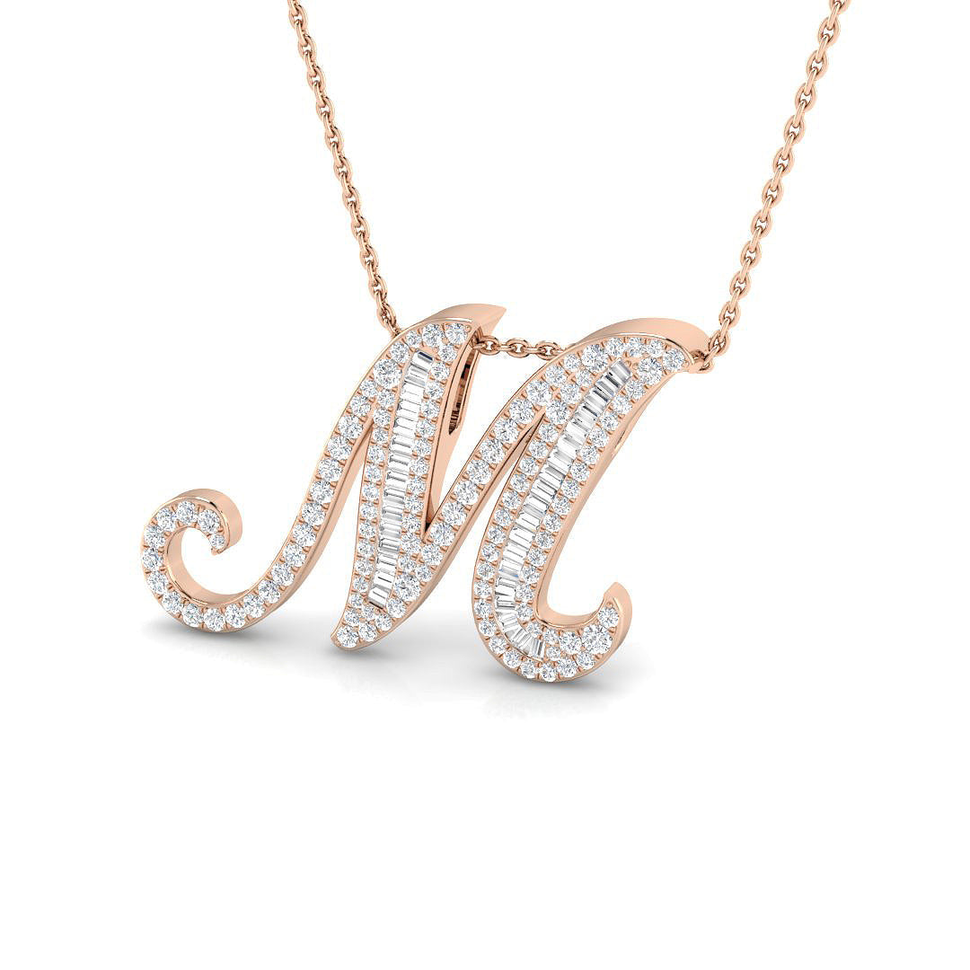 Initials Diamond Ring 0.71ct – SP5543-M – 18k Rose Gold
