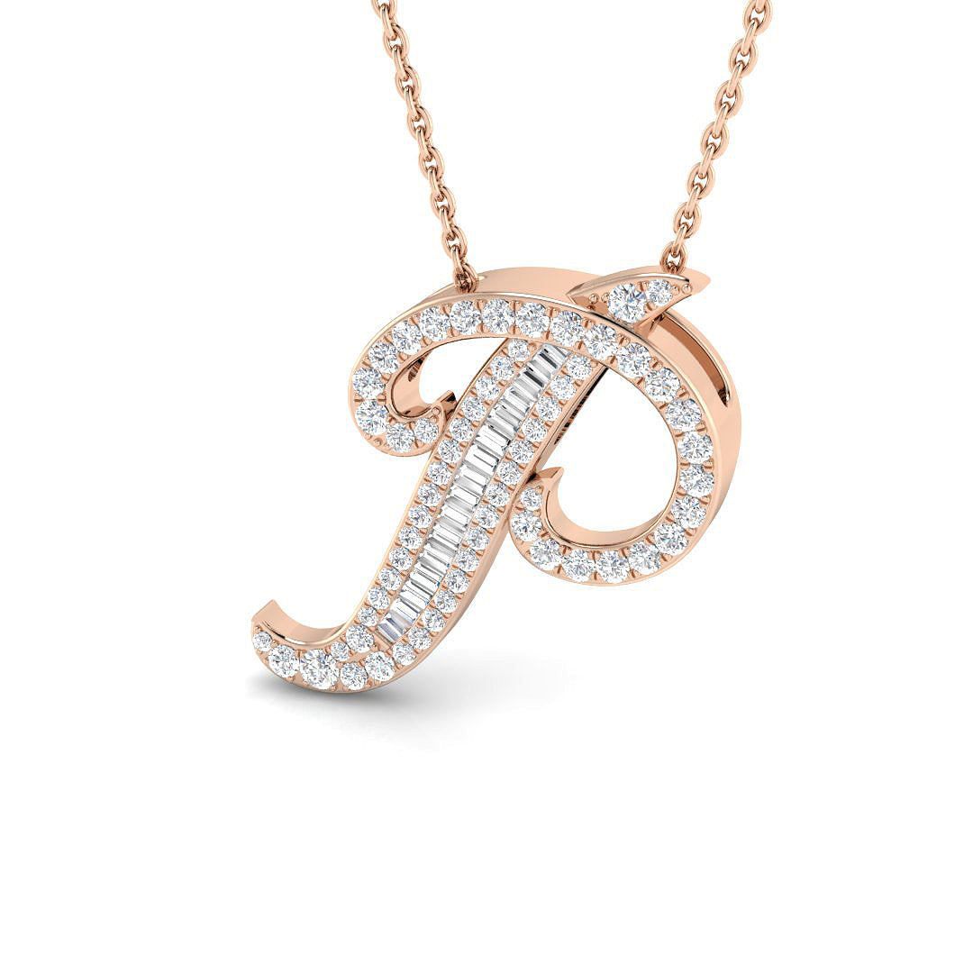 Initials Diamond Ring 0.4ct – SP5543-P – 18k Rose Gold