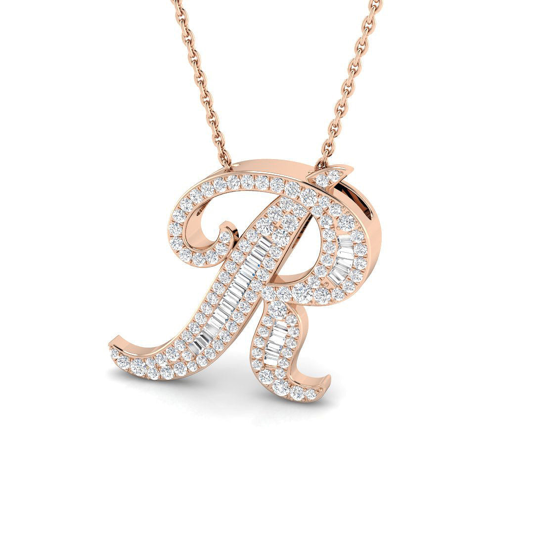 Initials Diamond Ring 0.49ct – SP5543-R – 18k Rose Gold