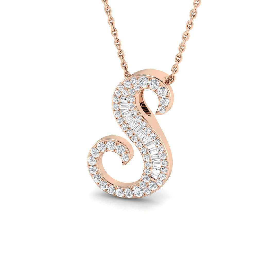 Initials Diamond Ring 0.33ct – SP5543-S – 18k Rose Gold