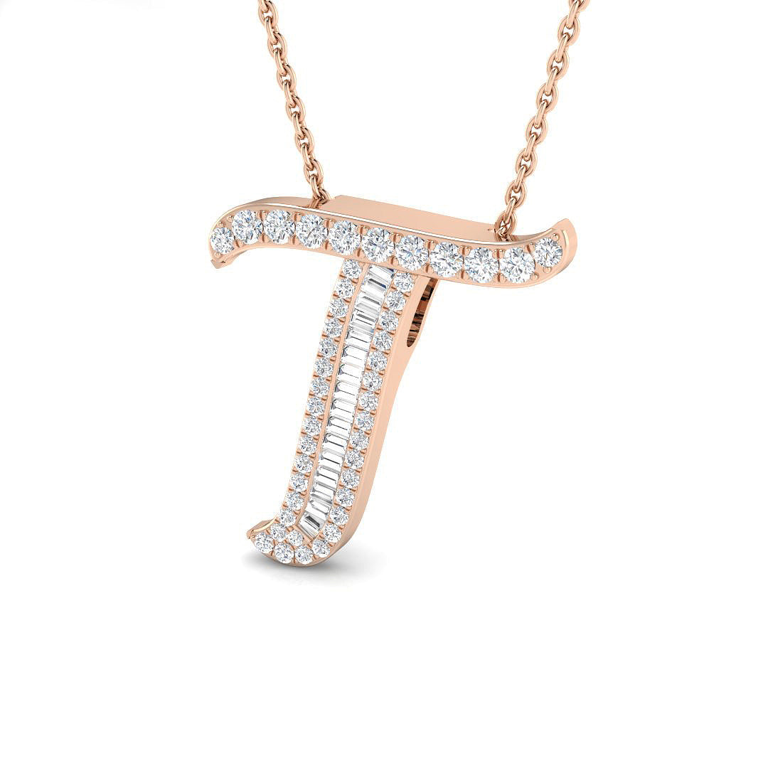 Initials Diamond Ring 0.32ct – SP5543-T – 18k Rose Gold