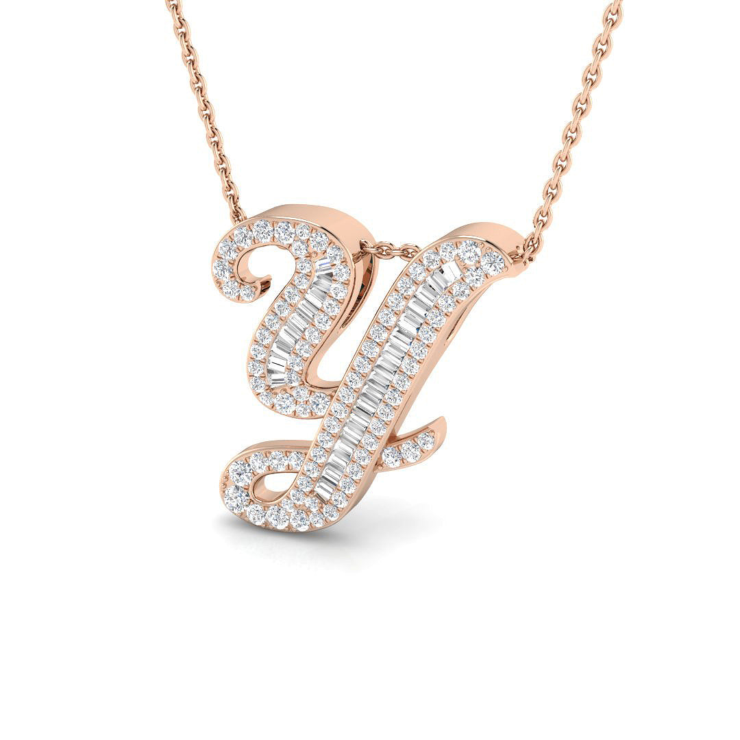 Initials Diamond Ring 0.48ct – SP5543-Y – 18k Rose Gold