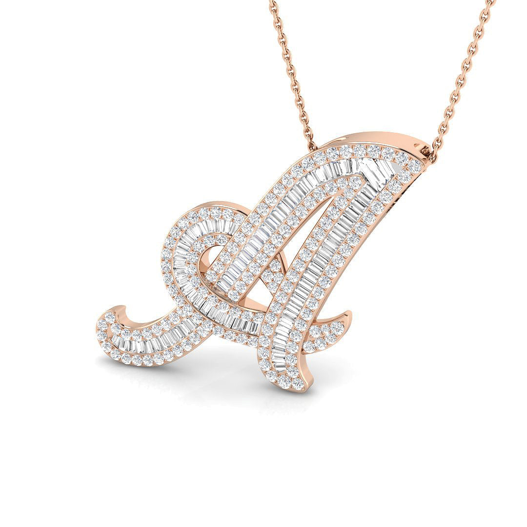 Initials Diamond Ring 0.91ct–1.59ct – SP5517-A – 18k Rose Gold