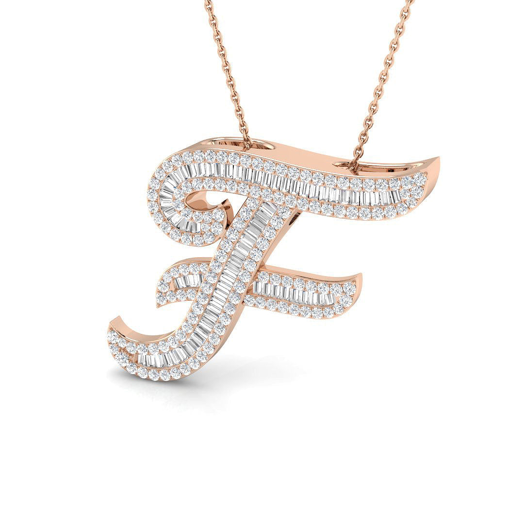 Initials Diamond Ring 0.88ct–1.37ct – SP5517-F – 18k Rose Gold