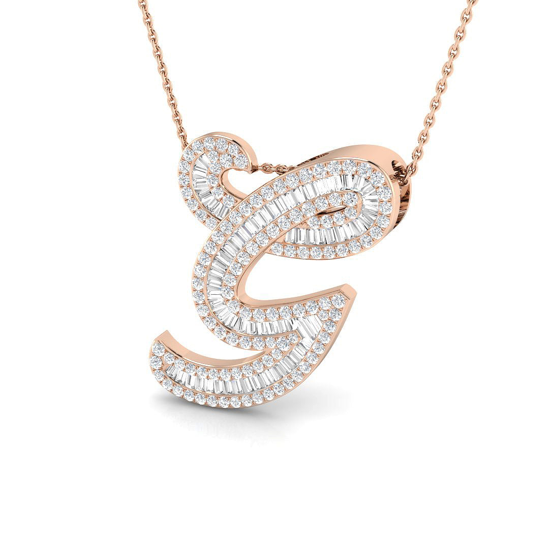 Initials Diamond Ring 0.77ct–1.29ct – SP5517-G – 18k Rose Gold