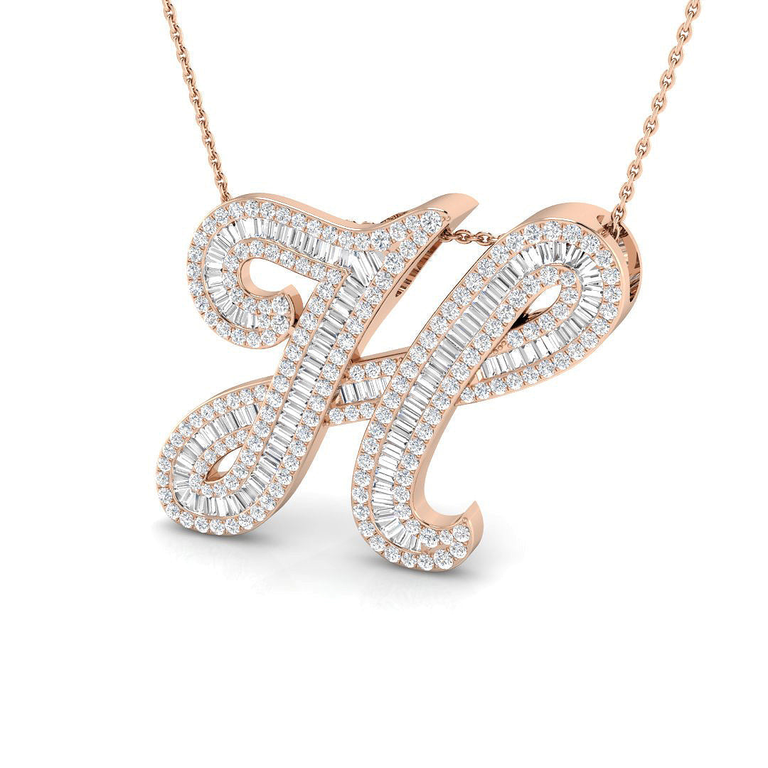 Initials Diamond Ring 1.12ct–2.1ct – SP5517-H – 18k Rose Gold