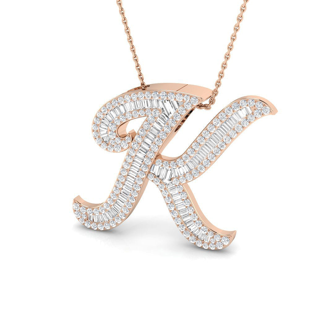 Initials Diamond Ring 1.06ct–1.72ct – SP5517-K – 18k Rose Gold