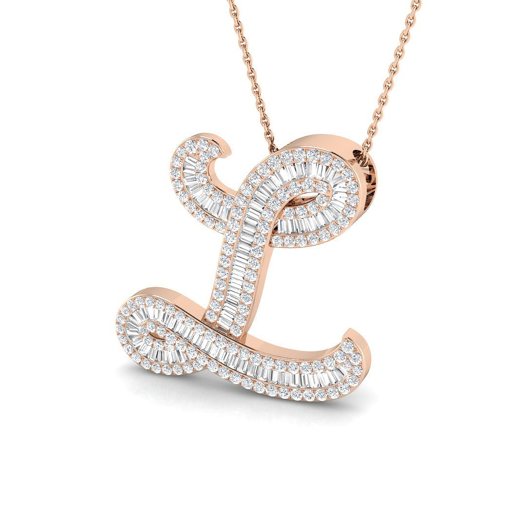Initials Diamond Ring 0.89ct–1.67ct – SP5517-L – 18k Rose Gold