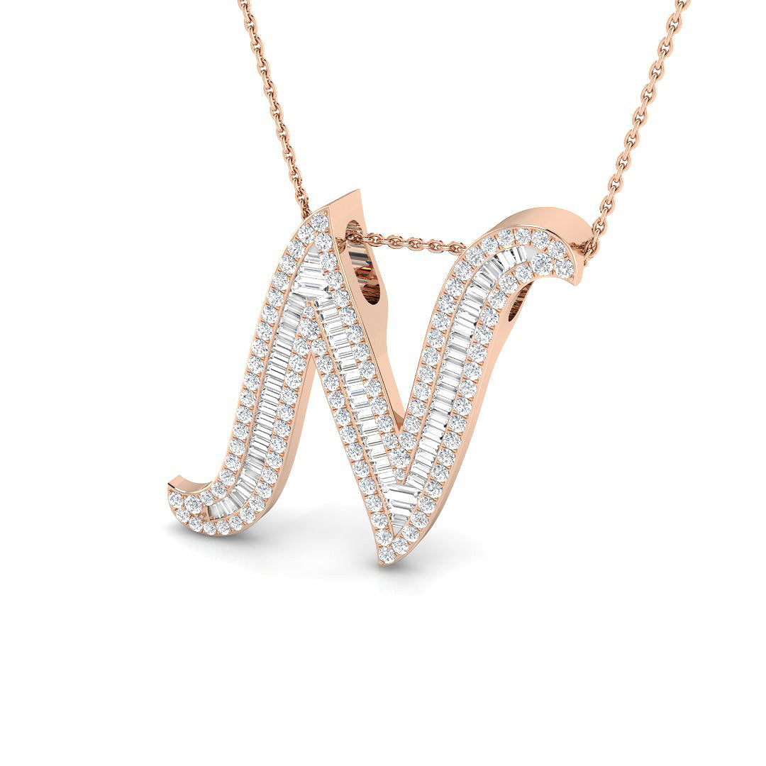 Initials Diamond Ring 0.73ct–1.41ct – SP5517-N – 18k Rose Gold